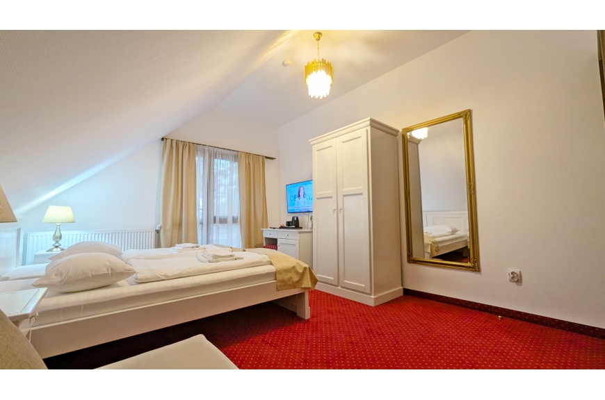 CAMERA NR.7 - camera tripla (2 locuri + canapea extensibila) cu baie proprie + jacuzzi