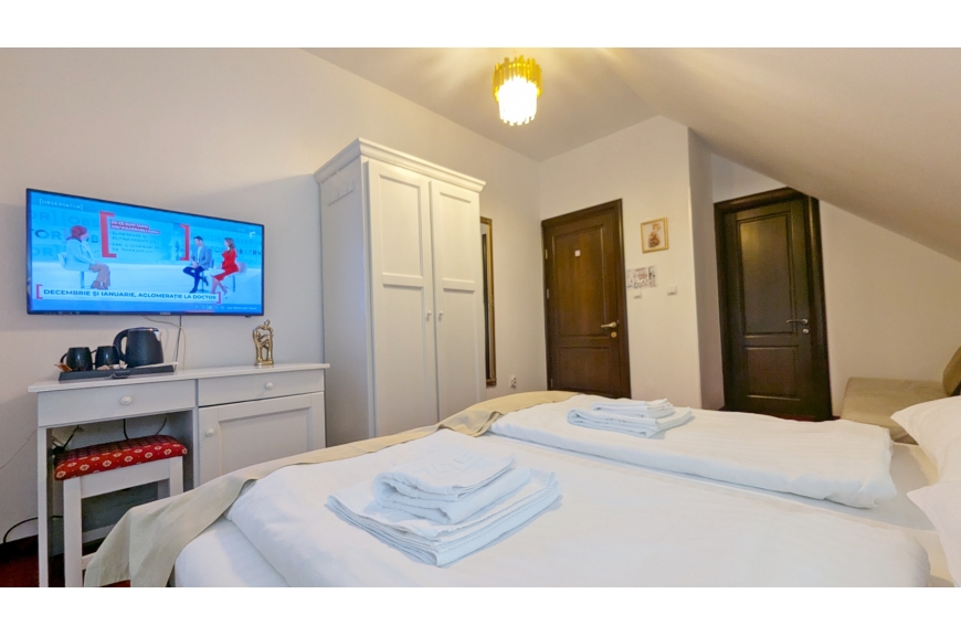 CAMERA NR.7 - camera tripla (2 locuri + canapea extensibila) cu baie proprie + jacuzzi