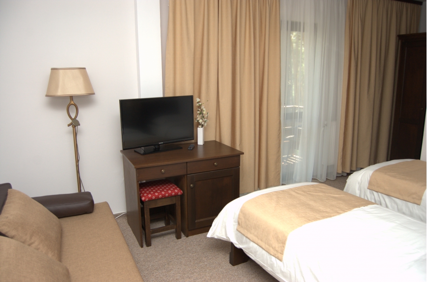 CAMERA NR.5 - camera tripla (2 locuri + canapea extensibila) cu baie proprie