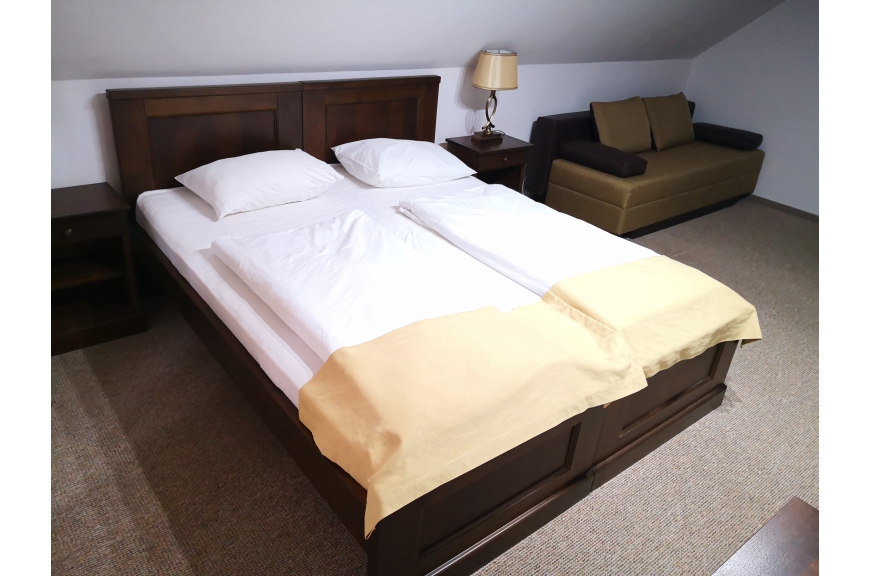 CAMERA NR.8 - camera tripla (2 locuri + canapea extensibila) cu baie proprie + jacuzzi